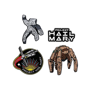 4 Ədəd Project Hail Mary Sancaq Dəsti Elmi Fantastika Romanı Metal Nişanlar