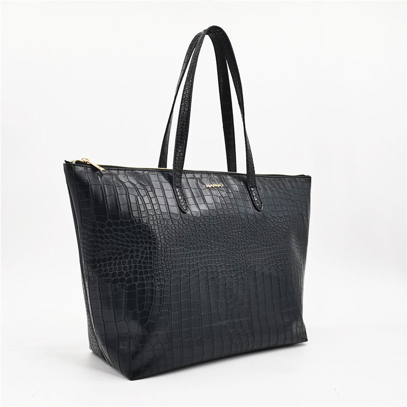 Mango Bag for Women, Cross-Border Foreign Trade Export, Extra-Large Capacity Tote Bag, Trendy Versatile Shoulder Bag, Large Handbag with Zipper