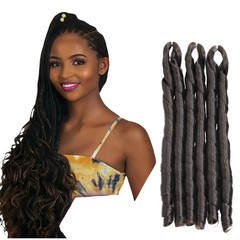 跨境非洲欧美化纤钩针发脏辫批发3X French curly hair400g24“