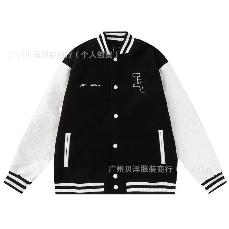 高版本 驴家25秋季新款LOGO字母刺绣毛巾绣L家棒球服夹克外套|undefined