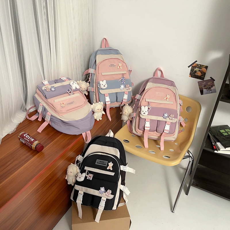 Backpack, brand capacious shoulder bag, Korean style, for secondary school