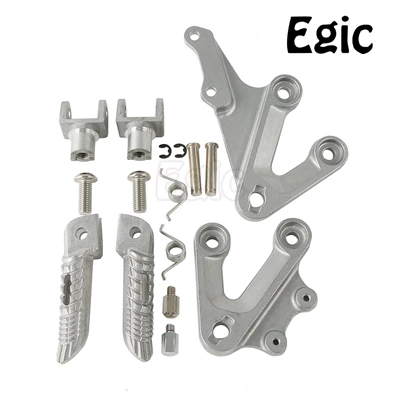 Motorcycle Suitable for Suzuki Gsxr1000 2003-2004 Front Pedal Assembly Pedal Bracket (Motorcycle pedals) - matte-silver