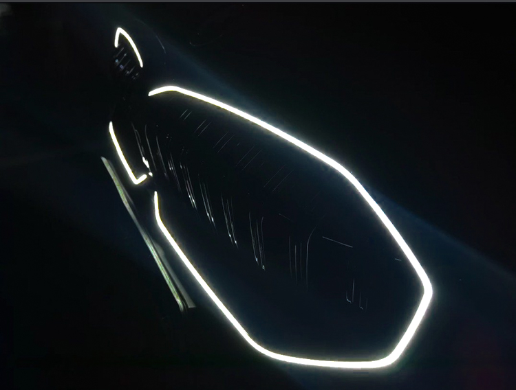 Suitable for BMW new series luminous grille, bright black modified grille, Black Warrior glow