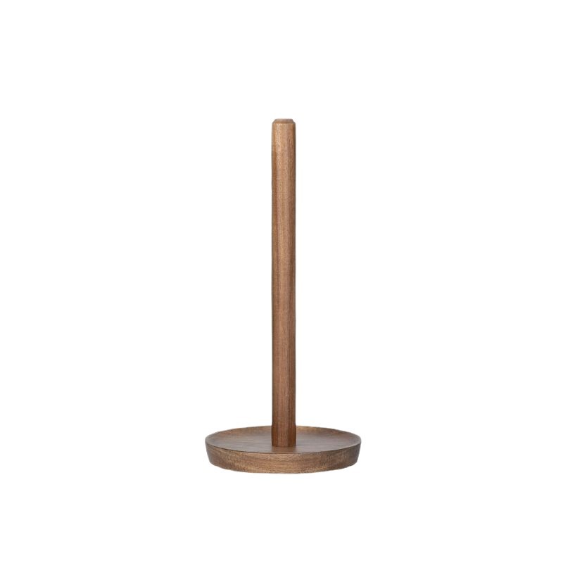 Toallero de cocina de madera Soporte de rollo de papel sin perforación Bolsa de plástico Estante perezoso vertical Logotipo de regalo