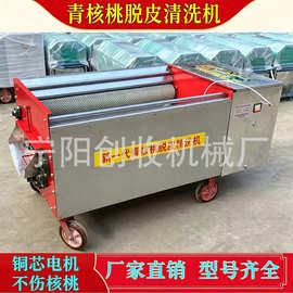 全自动核桃剥皮机大型电动去核桃脱皮青皮机青核桃去皮清洗一体机