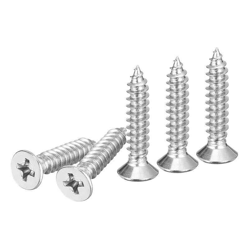 KA countersunk head cross tapping screw wholesale nickel plated zinc flat head screw cross recessed carbon steel self tapping screw tip tail