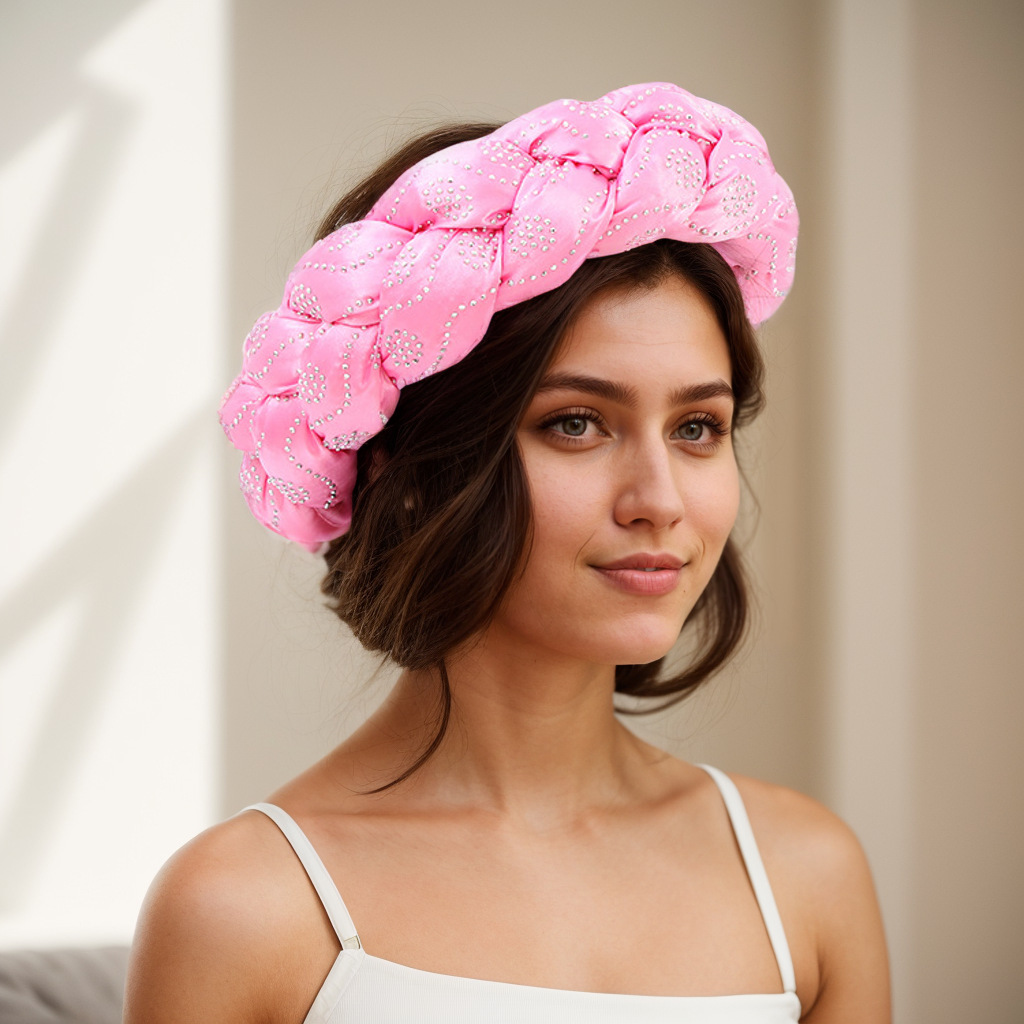 Cappello musulmano Color Ding fascia per capelli multicolore hot drill nuova treccia per capelli fascia per capelli_voghion.com