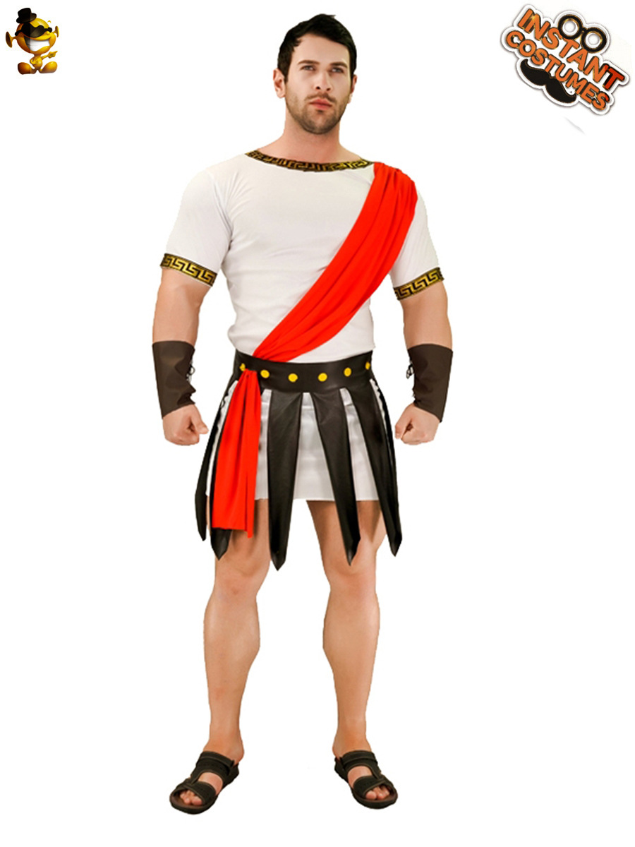 Halloween hombres adultos romano Guerrero juego de rol fiesta disfraz hombre grande romano gladiador traje de escenario