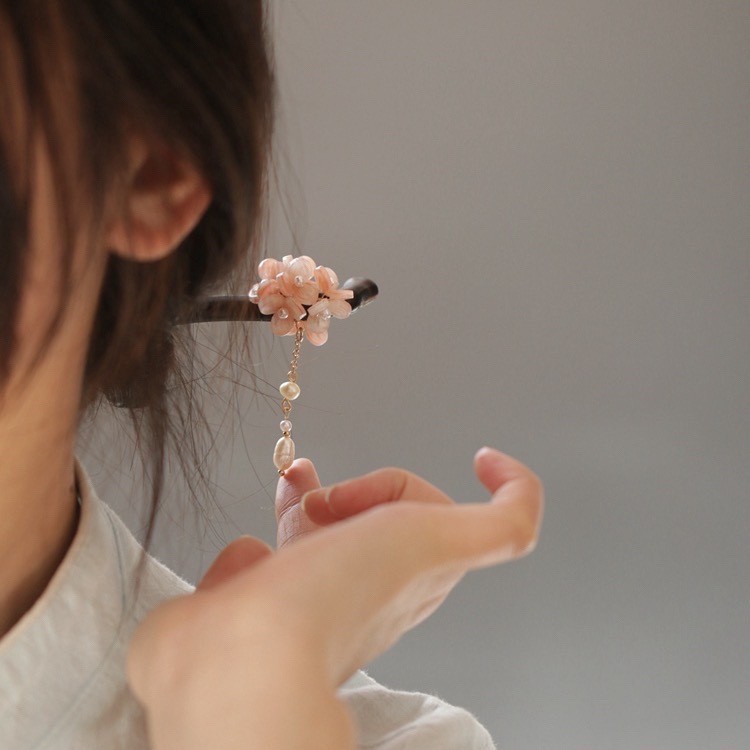 분홍색 꽃송이 [흑단]