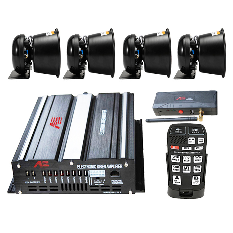 Wireless siren horn amplifier, loudspeaker, high-frequency speaker, 1200W alarm, A10R5-2 + square horn