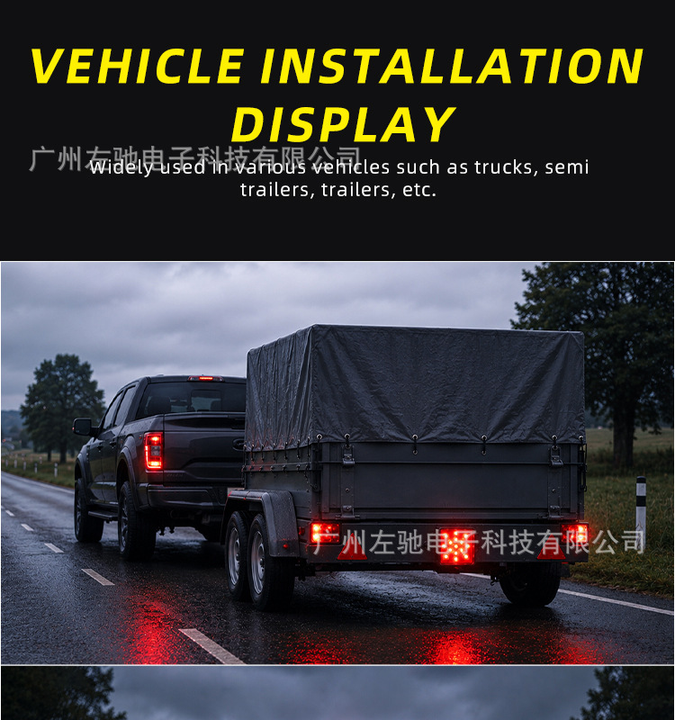 15Led Red Super Bright Brake Light Led Car Tail Light/Trailer Bayonet Tail Light | Traction Hitch Tail Light