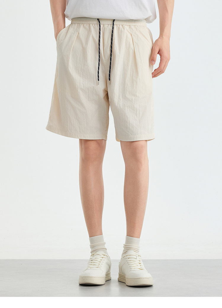 Quần short thể thao nam vải lưới thoáng khí, khô nhanh, dáng 5 phân — Xanh navy chi tiết 13