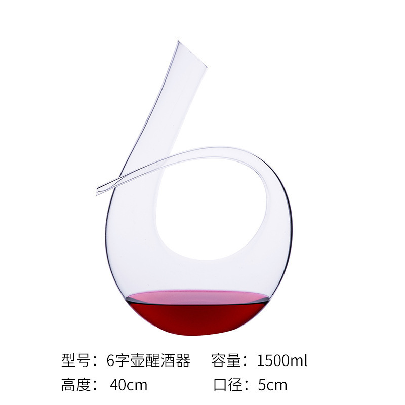 Decantador de vino olla transparente cristal vino separador vidrio pourer Hogar personalizado pequeño tamaño vino conjunto