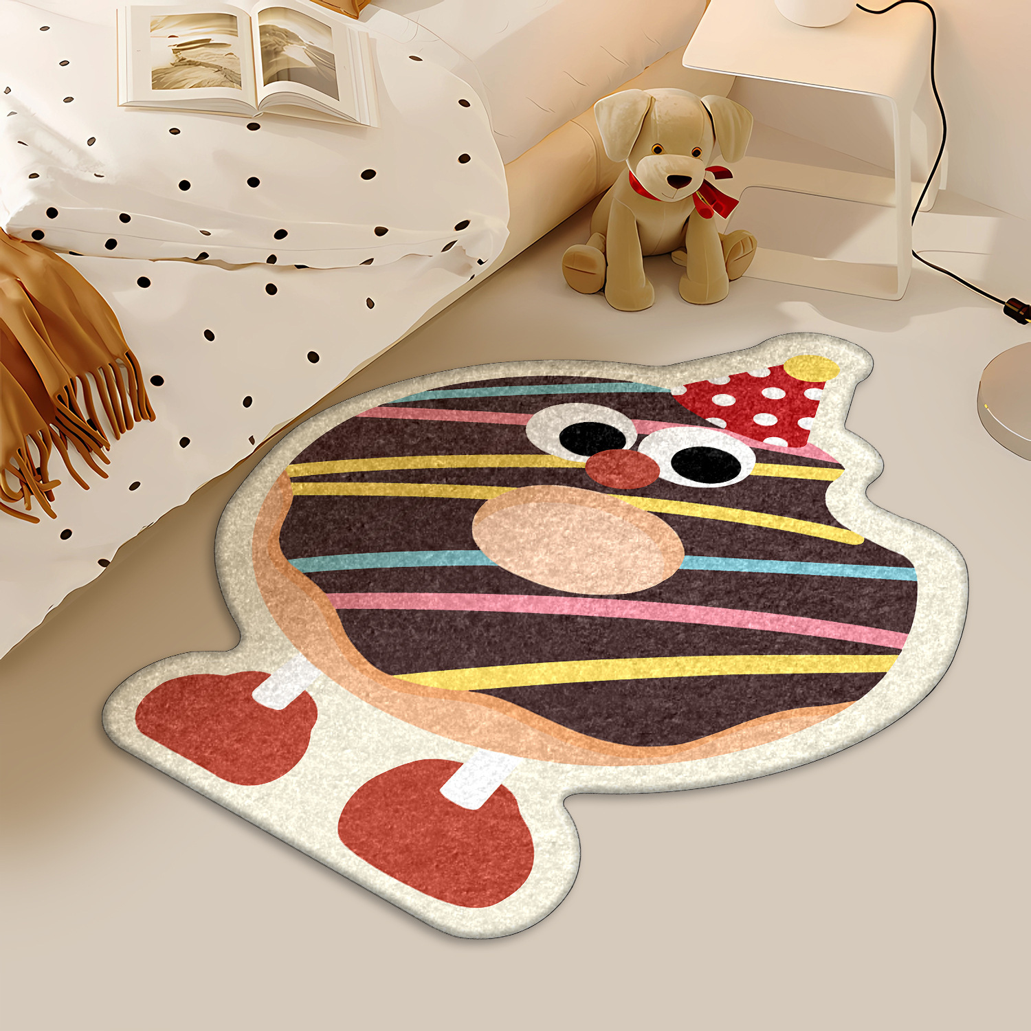 Cue And Rendy Oas-shaped Imiaion Cashmere Floor Bedroom Bedside Decoraive Foo Ma, Enrance Door Dus Removal_voghion.com
