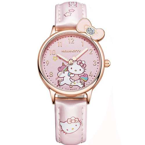 ZGO Zhenggang Sanrio children's watch schoolgirl girl helloKitty watch waterproof luminous quartz watch