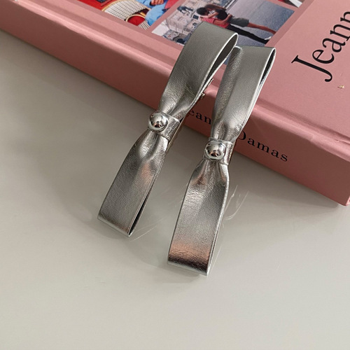 Silver butterfly clip Y2K high-end forehead fringe clip side fringe clip elegant light luxury hair accessory for women