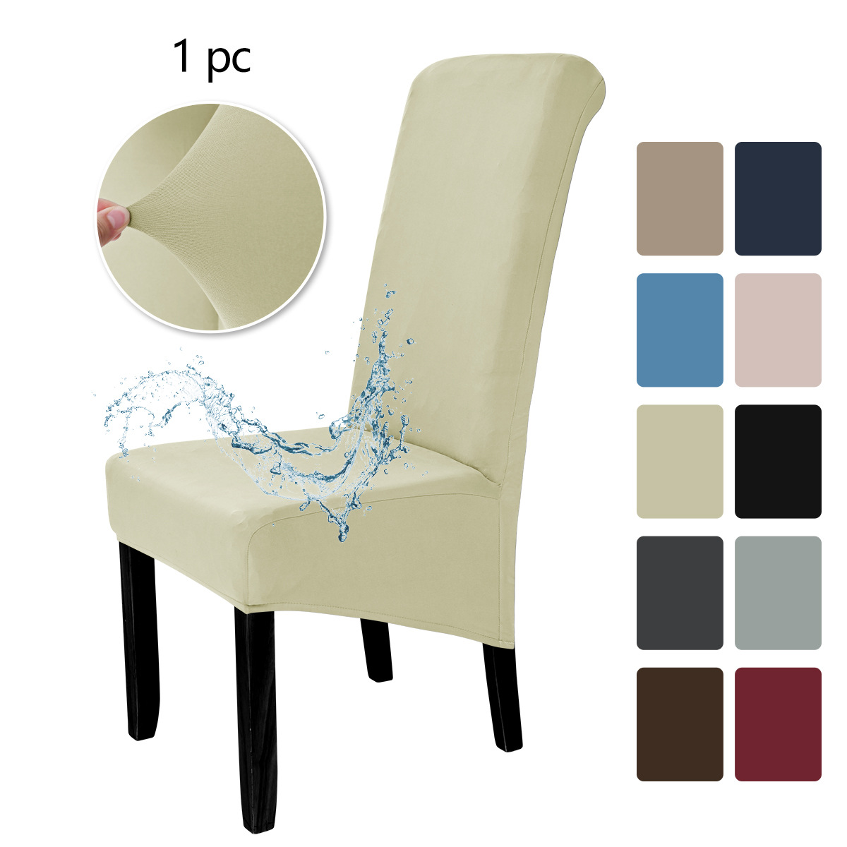 Transfronterizo elástico seda de leche cubierta de silla impermeable para aumentar la cubierta de silla de respaldo alto Aliexpress TEMU cubierta de silla spot