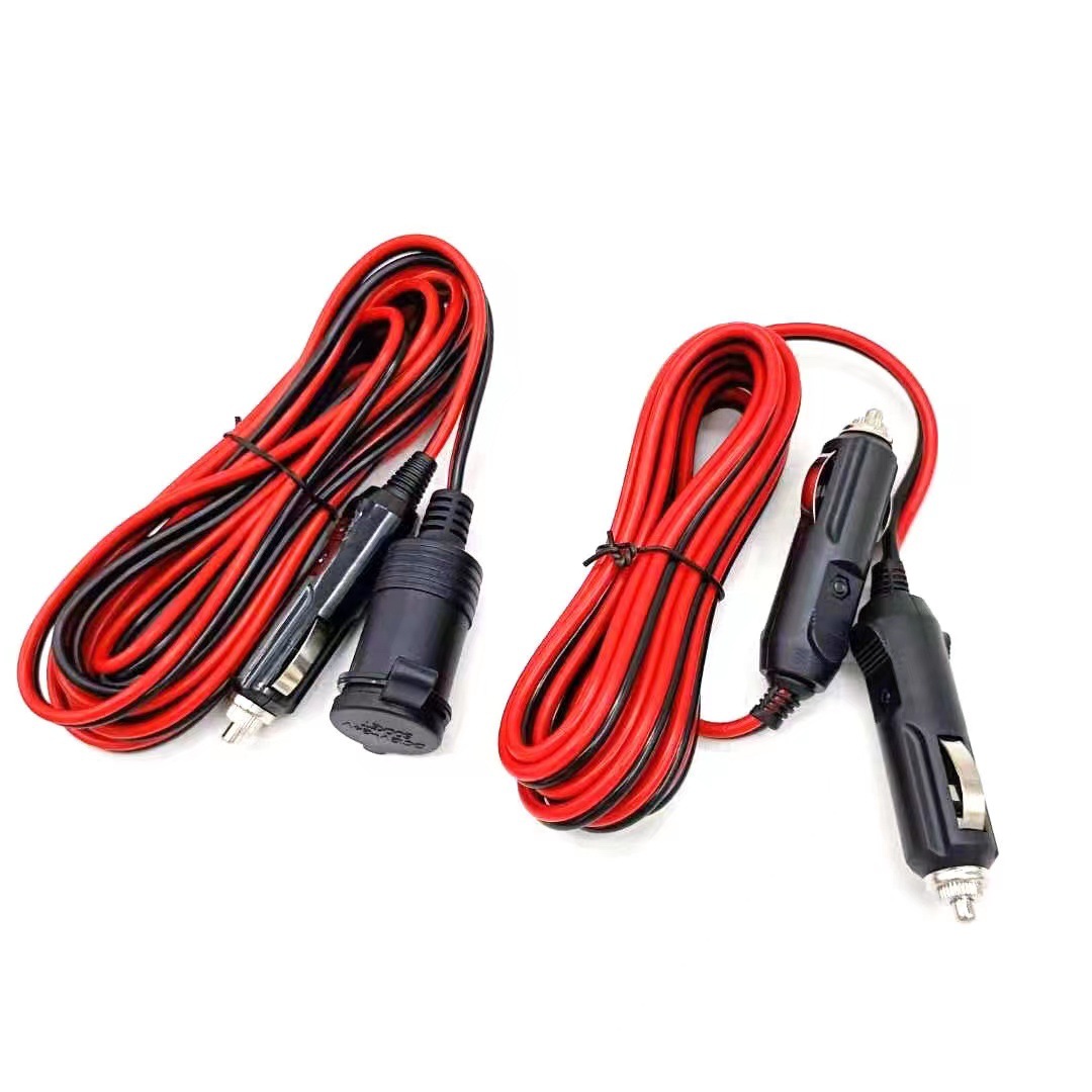 High-Power Cigarette Lighter with Switch Extension Cord, Car Charging Cable, Car Air Pump, Car Washer Connection Power Cord