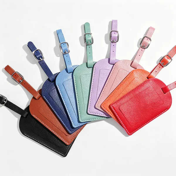 New multi-color PU luggage tag, creative airplane boarding tag, travel luggage tag, checked baggage identification name tag