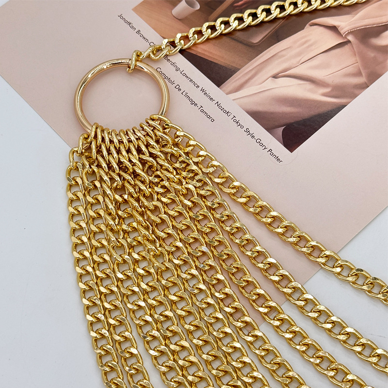 Sweet Solid Color Alloy Chain Women's Waist Chain 1 Piece display picture 8