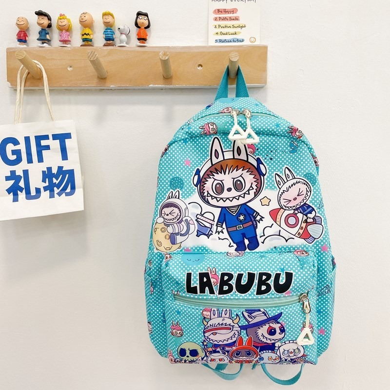 拉布布卡通幼儿园书包男女童大容量休闲双肩包可爱出游小学生背包|undefined