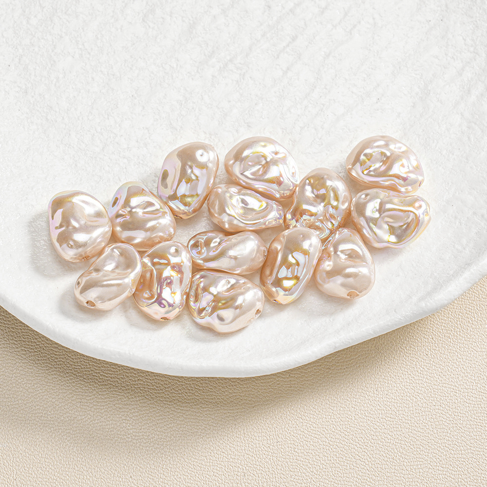 30 ABS barroco de forma especial piedra pequeña perla ovalada con cuentas pulsera de bricolaje collar accesorios de joyería lote suelto