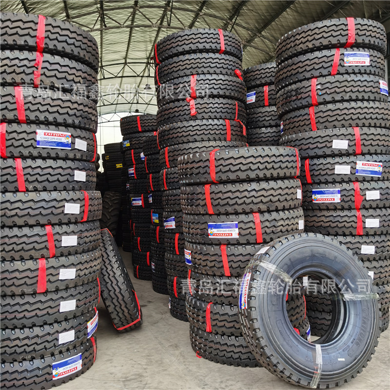 供应钢丝卡车轮胎12.00R20三线花纹TAITONG HS268 fob QINGDAO