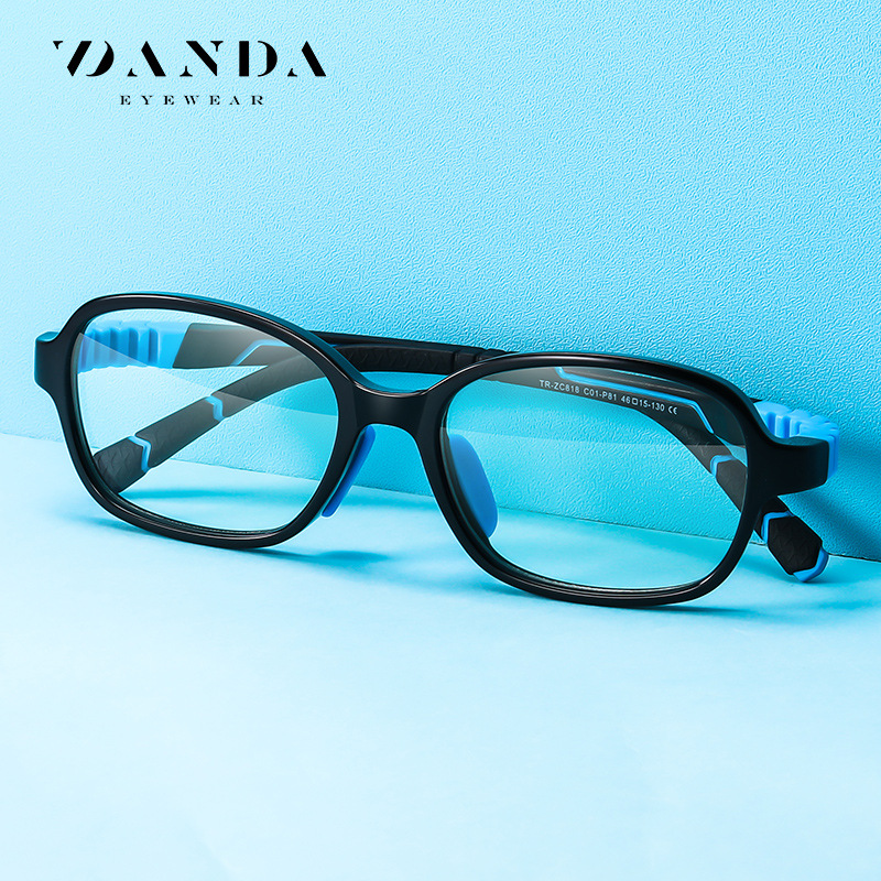 Gafas de luz anti-azul de los nuevos niños almohadilla de Nariz de silicona TR-ZC818 gafas lisas cómodas gafas anti-ultravioleta