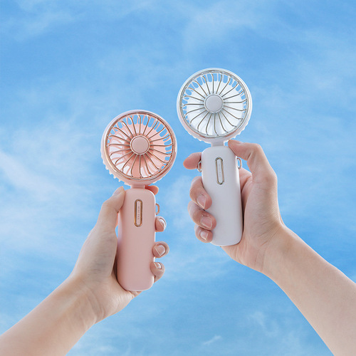 New handheld fan USB desktop mini fan outdoor portable small large capacity rechargeable hanging neck fan
