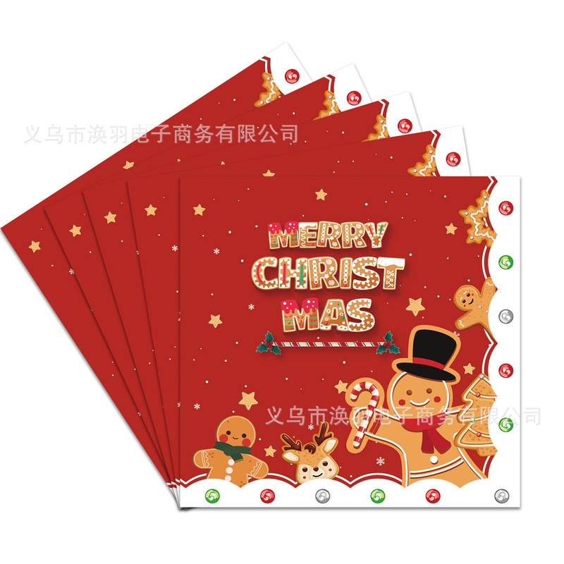 【在庫あり】クロスボーダー クリスマス サンタクロース ペンギン 雪だるま パーティー ティッシュ 使い捨てプリント ナプキン メーカー|undefined