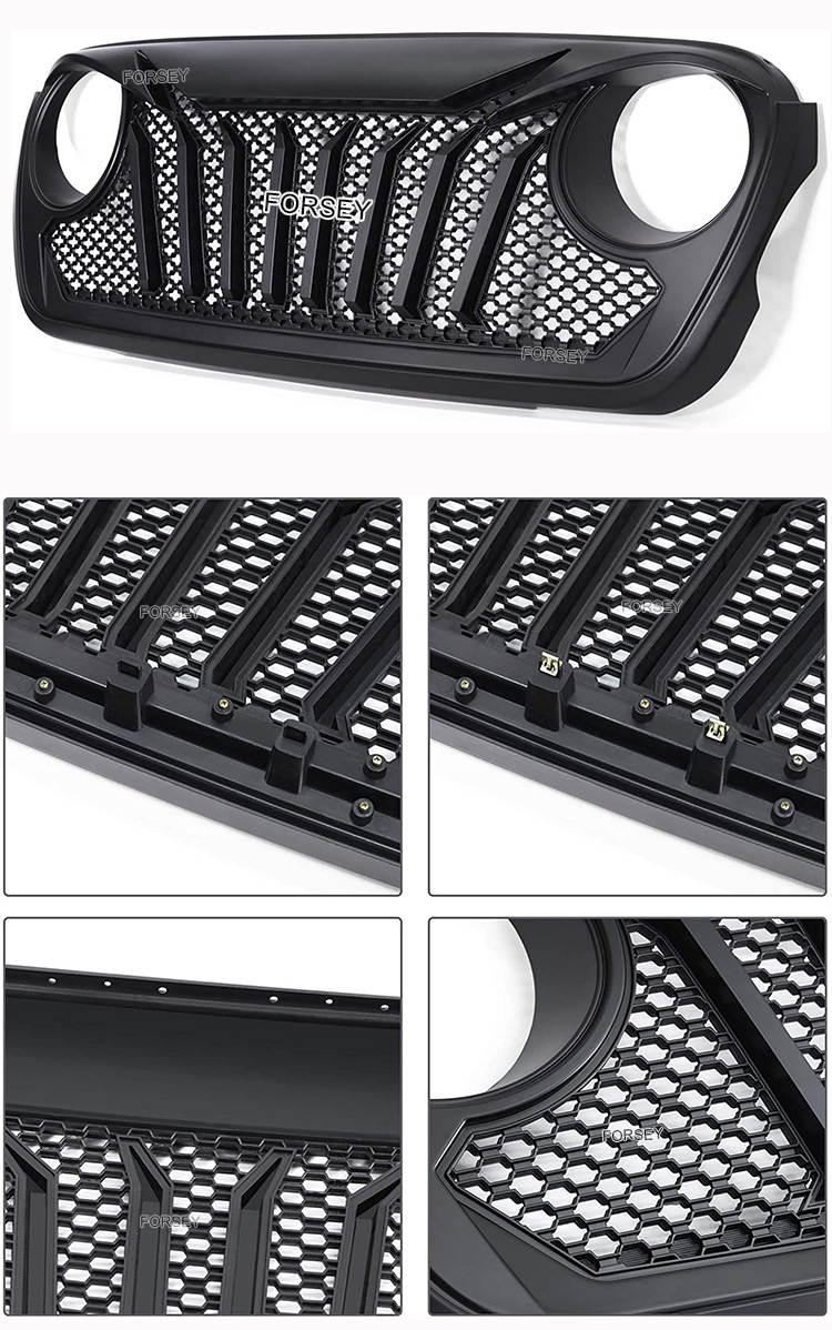 Suitable for 18-20 Jeep Wrangler JL front grille and front bumper center mesh