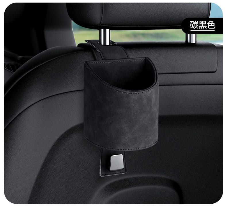 New 2026 Car Seat Back Hook Suede Storage Box Cup Holder Car Storage Interior Accessories