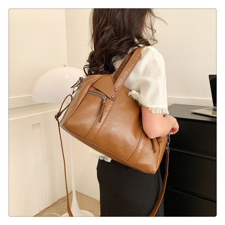 European and American cross-border fashion women's bag 2024 Spring new women's handbag, single-shoulder crossbody bag, simple tote bag undefined