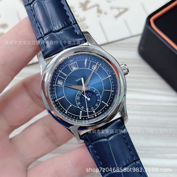 Cross-Border Nautilus 5205 Series Patek Men's Watch Fully Automatic Mechanical Watch Multi-Function Stainless Steel Luminous Wholesale