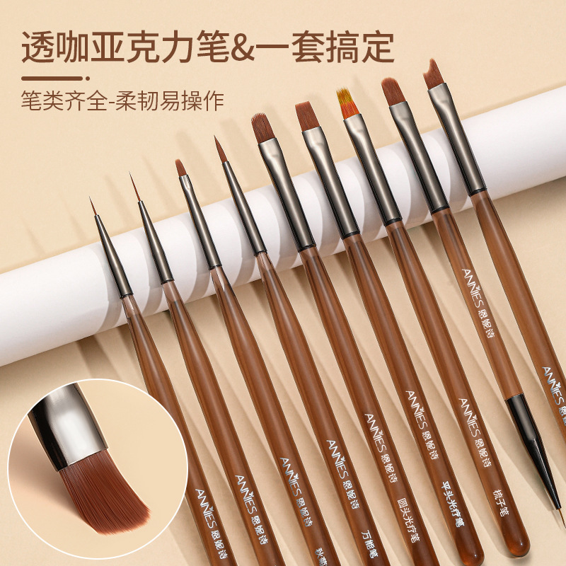 Japanese nail art brush acrylic painted pull line brush flower phototherapy pen nail shop special pen manufacturers wholesale