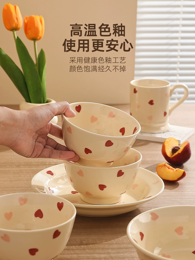 Керамическая кружка для кофе с любовью, ручная роспись из Кореи, домохозяйственная кружка для воды, пара кружек, кружка для завтрака, подарок девушке