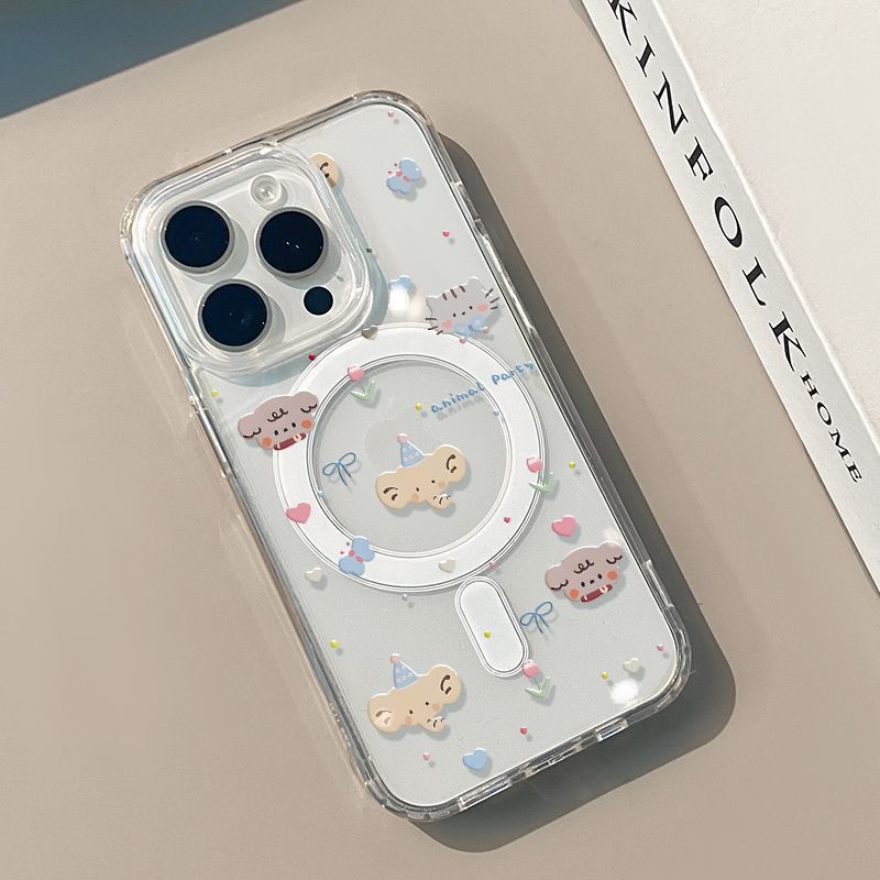 简约少女透明磁吸适用苹果17promax手机壳17 16透明磁吸11亚克力 - 1
