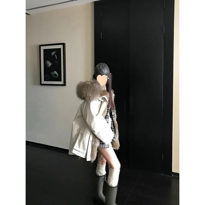 2025年新款小众设计感毛领可脱卸外套宽松修身百搭服秋冬外套|undefined