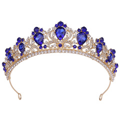 H1360新娘小皇冠王冠水鑽巴洛克頭飾頭箍 婚禮髮飾發箍走秀飾品