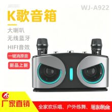 爆款猫头鹰RGB炫彩蓝牙音箱 卡拉karaoke无线麦克风音响手提A922