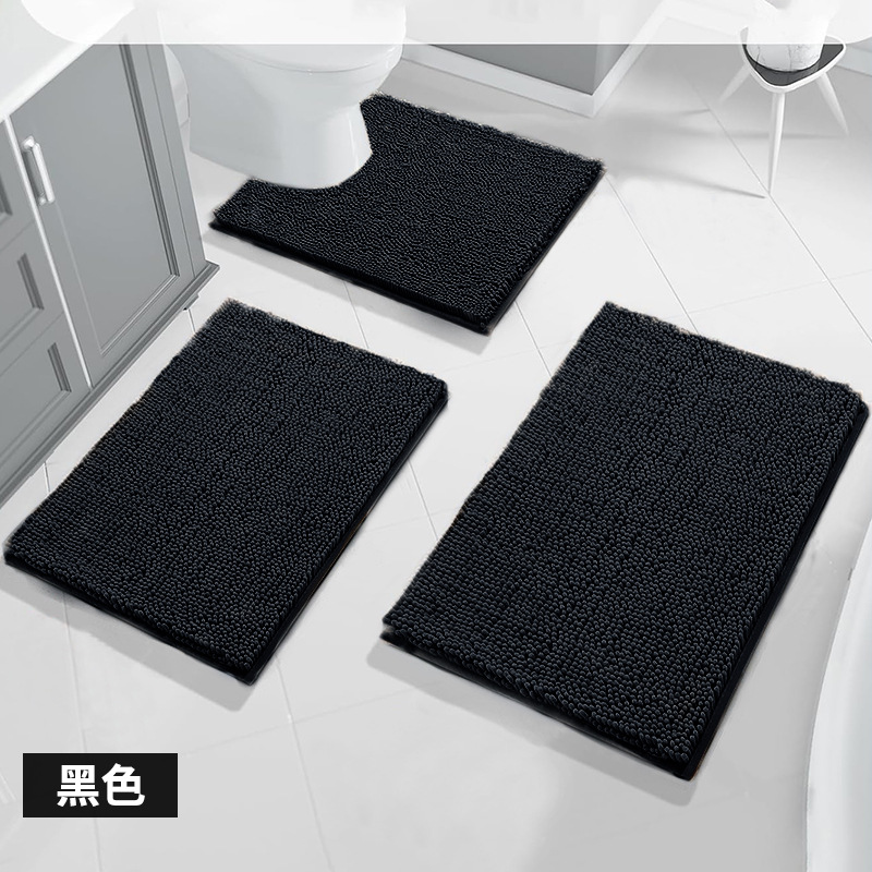 Transfronterizos dedicados al baño inodoro esterilla de piso de tres piezas conjunto de esterilla antideslizante de puerta de inodoro doméstico esterilla de absorción de agua
