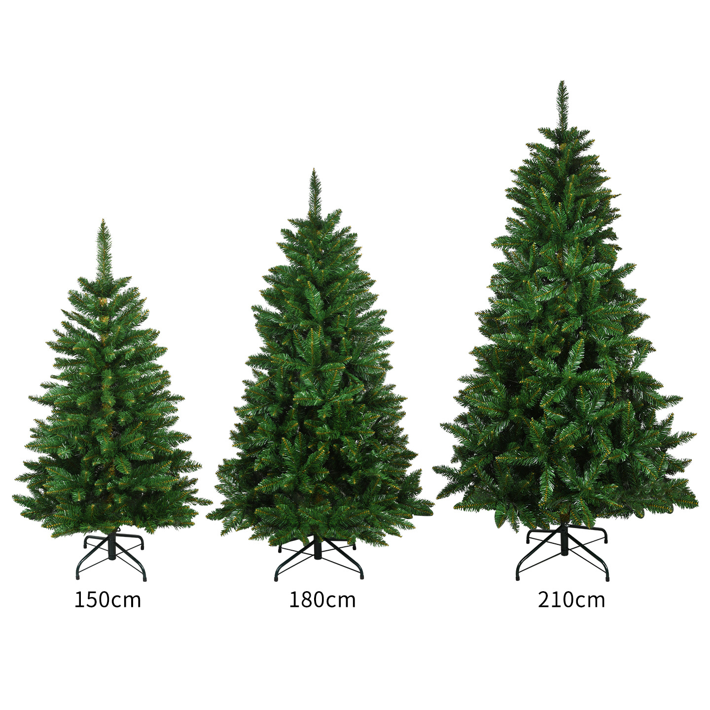 Árbol de Navidad de PVC 1.5 ~ 2.1m árbol verde cifrado árbol de Navidad ambiente del centro comercial decoración escena árbol de aterrizaje