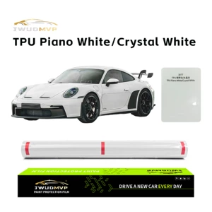 TPU rəng dəyişən PPF film, Piano White avtomobil boya qoruyucu film, cızılmaya davamlı