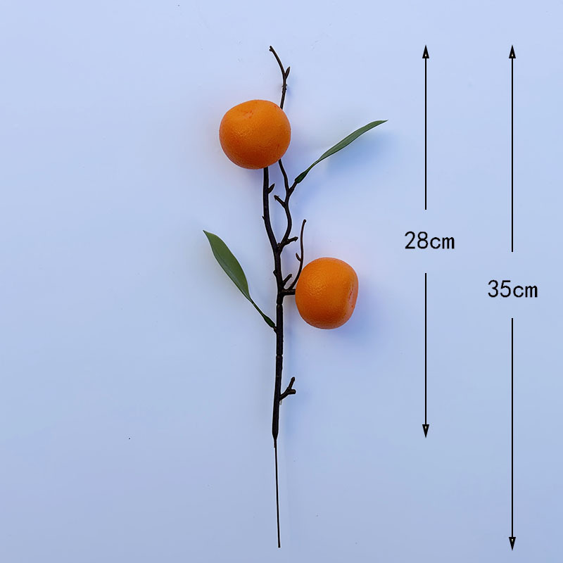 New year living room decoration simulation fruit high-end photography props fruit plant decoration red fruit simulation Persimmon_voghion.com