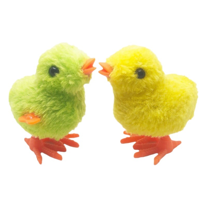 Tiktok can jump clockwork chicken can run nostalgic simulation Internet celebrity jumping plush jumping chicken winding toy children