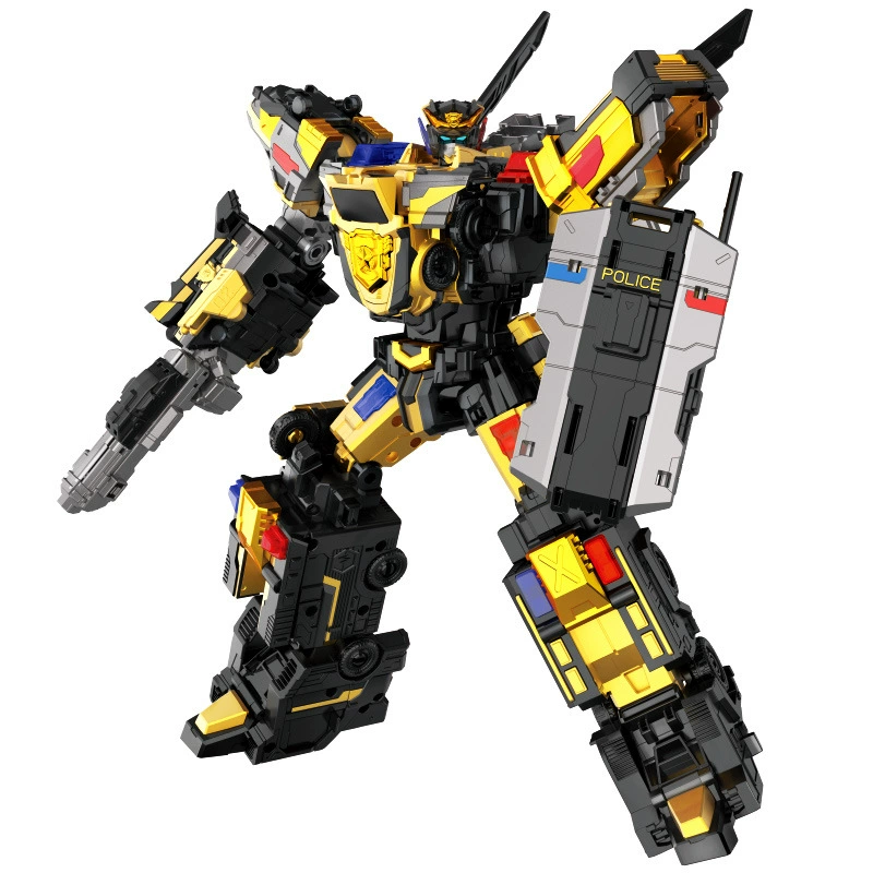 迷你特工队 7 Black and Gold Edition Shining Super Men King Mecha Toy Robot King Kong Boy Gift
