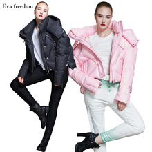 欧货外套时尚炫酷潮2022冬季新款粉色宽松大码设计感羽绒服女韩版