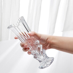 Transparent Glass Small Vase Japanese Style Ins Style Living Room Decorations Flower Ornaments Creative Desktop Hydroponic Small Flower Ornaments