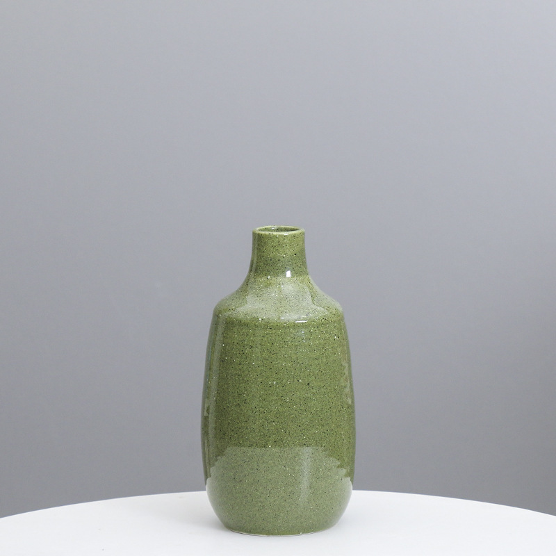 Estilo europeo de cerámica creativa pequeño florero seco arreglo de flores hogar salón decoración simple cerámica florero dispositivo