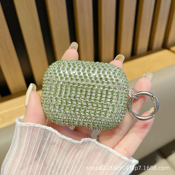Green diamond-with round buckle